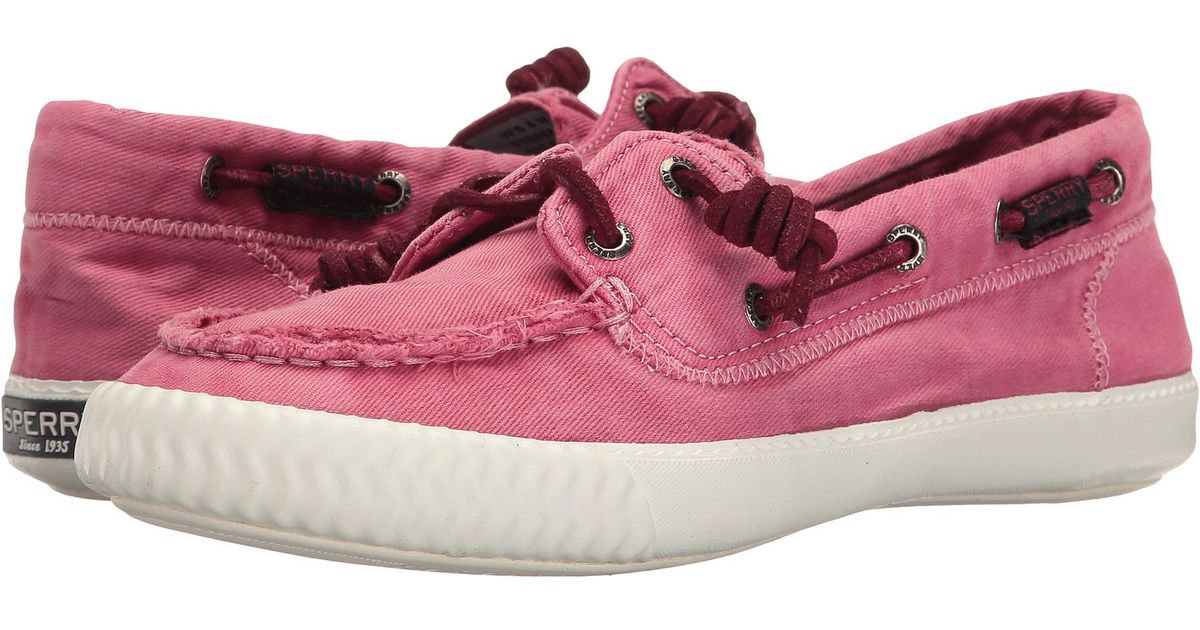 Sperry Top-Sider Sayel Away Washed Canvas in Berry Pink (Pink) - Lyst